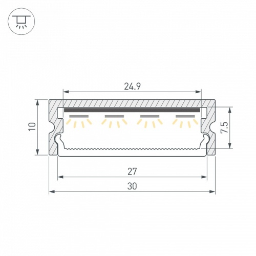 Профиль накладной Arlight LINE 061543 в Нижнем Новгороде фото 2