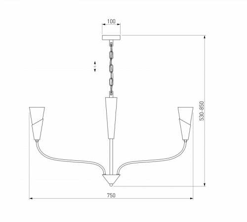 Подвесная люстра Eurosvet Rhyton 60167/6 никель в Нижнем Новгороде фото 8