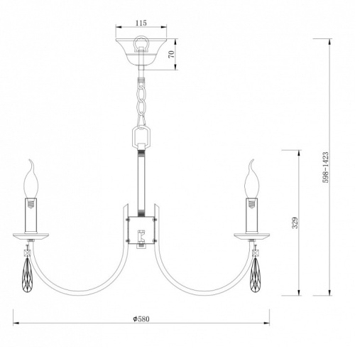 Подвесная люстра Freya Forte FR1006PL-06N в Бородино фото 4