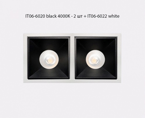 Встраиваемый светильник Italline IT06-6020 IT06-6020 black 4000K - 2 шт. + IT06-6022 black в Бугульме фото 2