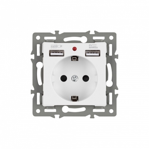 Розетка с заземлением и 2хUSB type A, без рамки Arlight SCT 043733 в Нижнем Новгороде фото 3