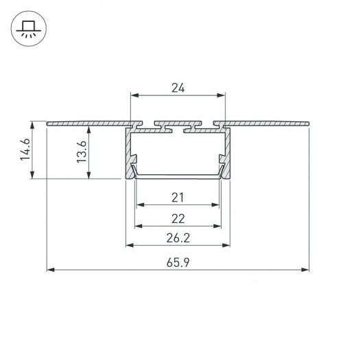 Профиль встраиваемый Arlight PLS-LOCK 033688 в Нижнем Новгороде фото 2