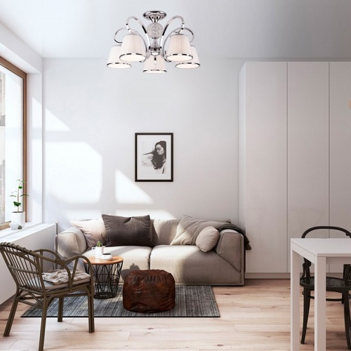 Потолочная люстра Eurosvet Tessa 60088/5 хром в Нижнем Новгороде фото 6