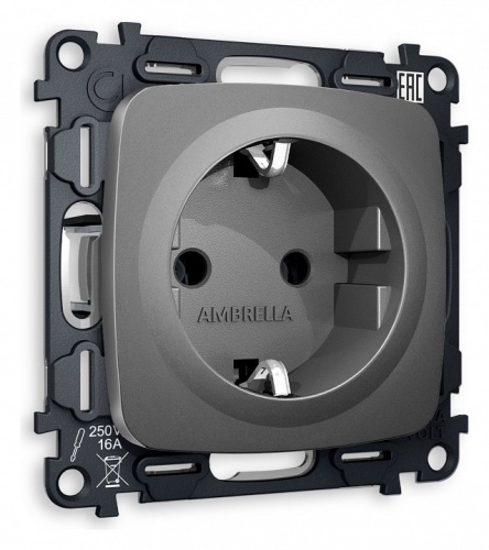 Розетка с заземлением, без рамки Ambrella Volt OMEGA MO656010 в Нижнем Новгороде