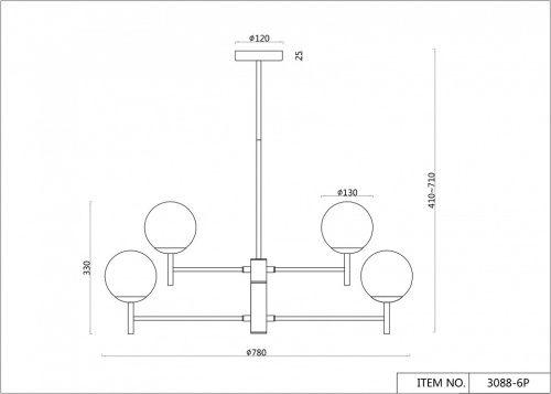 Люстра на штанге F-promo Sheeny 3088-6P в Нижнем Новгороде фото 4