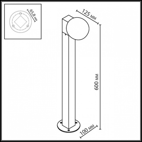 Наземный низкий светильник Odeon Light NATURE 7124/1G в Нижнем Новгороде фото 5