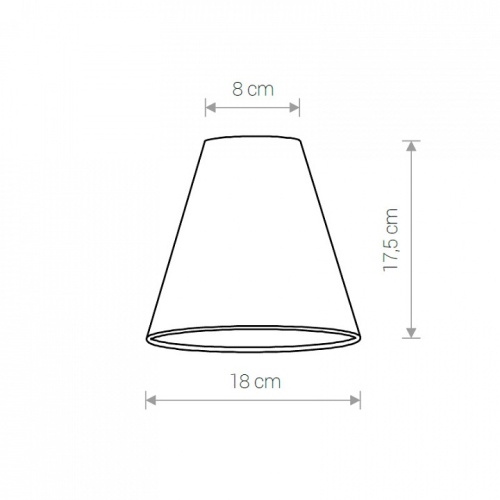 Плафон текстильный Nowodvorski Cameleon Cone S BL/G 8504 в Бородино фото 2