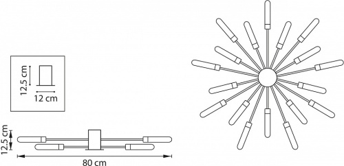 Потолочная люстра Lightstar Ragno 732183 в Сочи фото 4