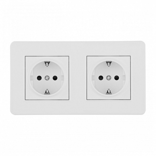 Розетка с заземлением и со шторкой Arte Milano SET16-2 SET16-2-40-1x2 white в Нижнем Новгороде