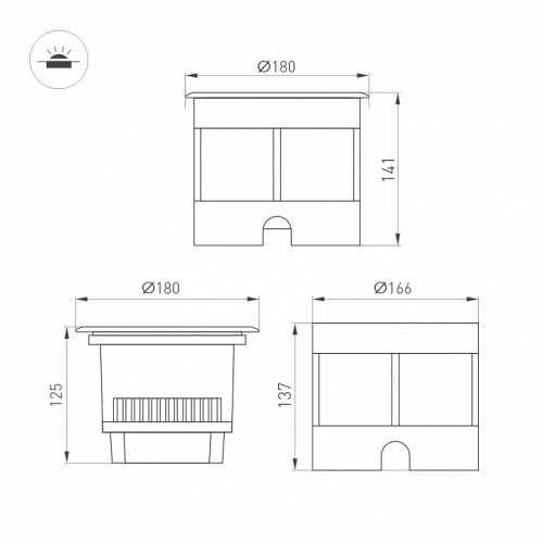 Встраиваемый в дорогу светильник Arlight DAFNA 061207 в Нижнем Новгороде фото 2