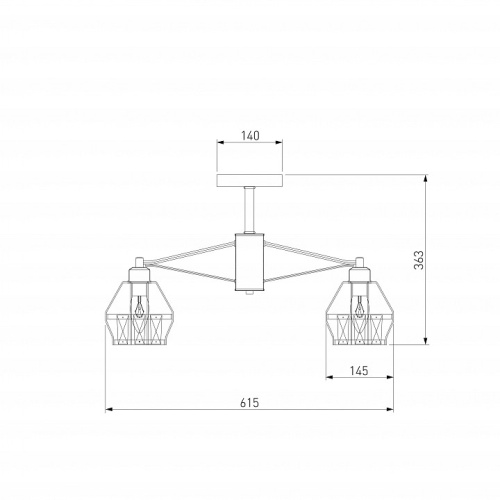 Люстра на штанге Eurosvet Lord 70075/5 черный в Сельцо фото 4