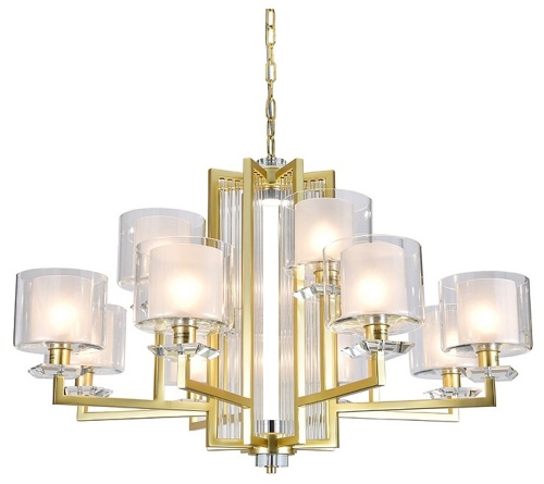 Подвесная люстра Newport ALEXANDRA 4408+4/C mat.gold в Нижнем Новгороде