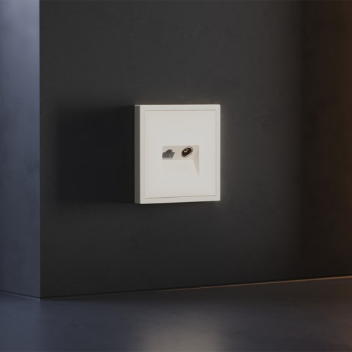 Накладка для ТВ-розетки и RJ-11 или RJ-45 Voltum S70 VLS002713 в Нижнем Новгороде фото 3