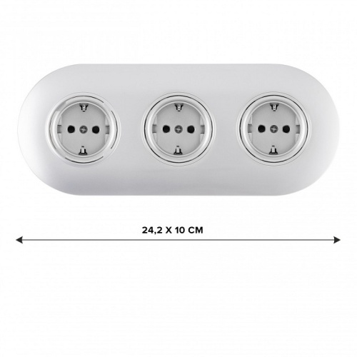 Розетка с заземлением и со шторкой Arte Milano SET08-3 SET08-3-40-1x3 silver в Нижнем Новгороде фото 2