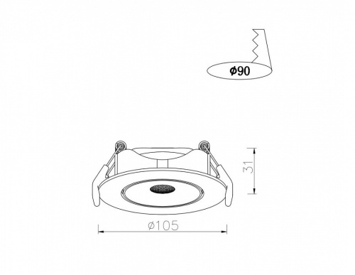 Встраиваемый светильник Arte Lamp Kaus A4762PL-1WH в Опочке фото 2