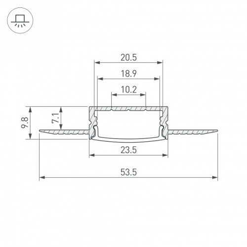 Профиль встраиваемый Arlight FANTOM 062556 в Нижнем Новгороде фото 2