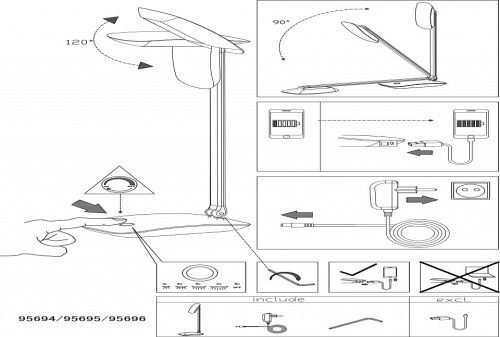 Настольная лампа офисная Eglo Cajero 95695 в Нижнем Новгороде фото 2