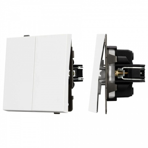 Выключатель проходной двухклавишный без рамки Arlight SWT 054066 в Нижнем Новгороде