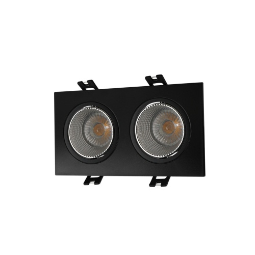 DK3072-BK+CH Встраиваемый светильник, IP 20, 10 Вт, GU5.3, LED, черный/хром, пластик в Бородино