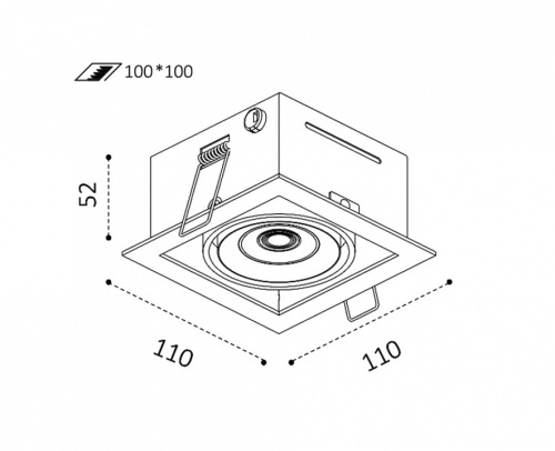 Встраиваемый светильник Italline DL DL 3032 white 3000K в Нижнем Новгороде фото 2