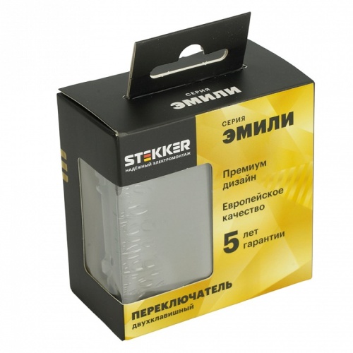 Переключатель двухклавишный без рамки Stekker Эмили 49947 в Нижнем Новгороде фото 8
