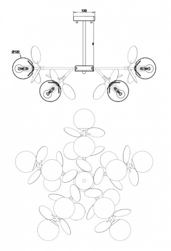 Люстра на штанге Freya Satellite FR5165PL-10S в Нижнем Новгороде фото 3