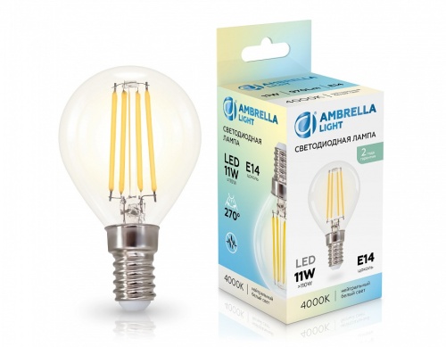 Лампа светодиодная Ambrella Light G45 E14 11Вт 4000K 451134 в Нижнем Новгороде фото 2