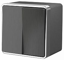 Выключатель двухклавишный влагозащищенный Werkel Gallant (графит рифленый) W5020204 в Нижнем Новгороде