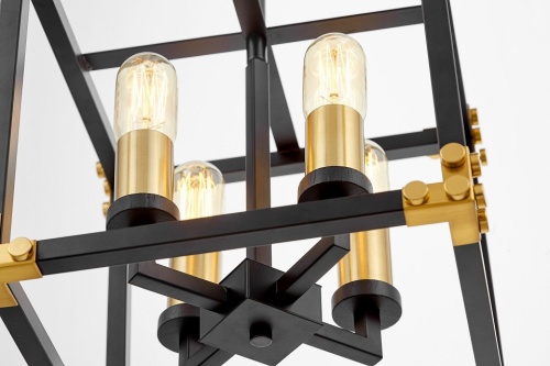 Люстра на штанге LUMINA DECO Waldorf LDP 1140-4 BK+MD в Нижнем Новгороде фото 6