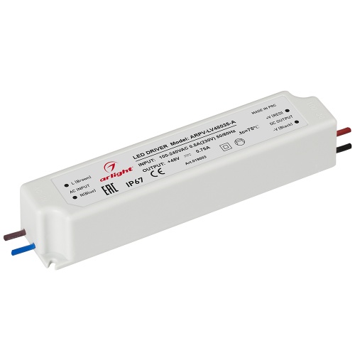 Блок питания ARPV-LV48035-A (48V, 0.8A, 36W) (Arlight, IP67 Пластик, 3 года) в Сафоново фото 2