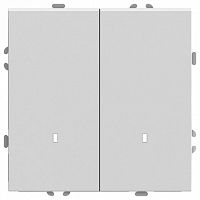 Выключатель двухклавишный с подсветкой без рамки Stekker Эмили 49864 в Нижнем Новгороде