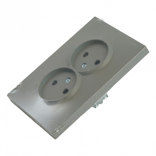 Розетка двойная без заземления и со шторкой Stekker Эмили 49955 в Нижнем Новгороде фото 7