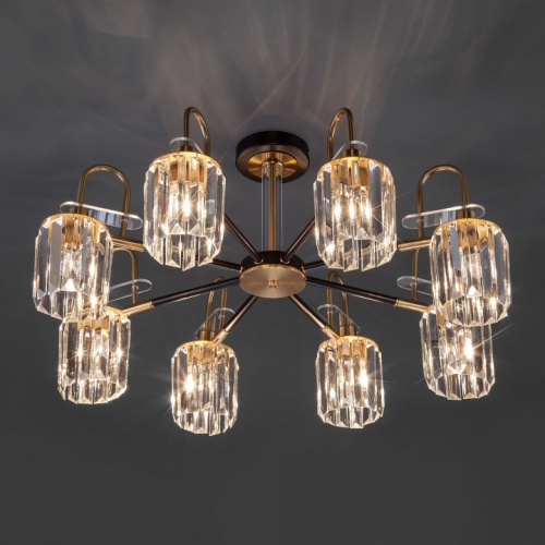 Люстра на штанге Eurosvet Tenia 70090/8 черный в Нижнем Новгороде фото 4