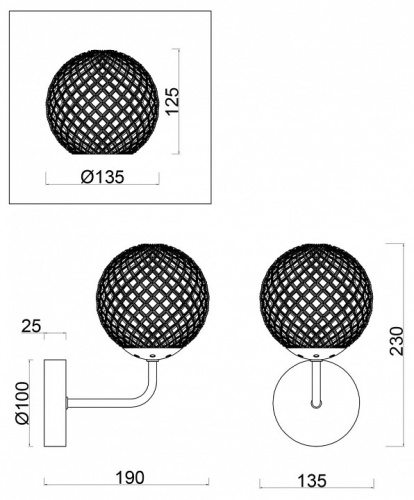 Бра Freya Navel FR8016WL-01BBS в Нижнем Новгороде фото 3