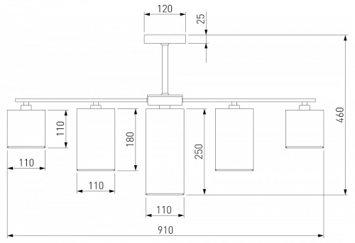 Люстра на штанге Eurosvet Pastel 60151/7 хром в Нижнем Новгороде фото 2