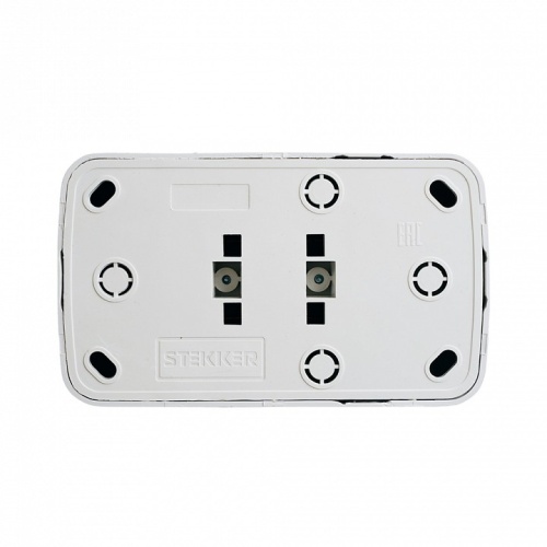 Розетка двойная без заземления Stekker Basic 50075 в Нижнем Новгороде фото 3