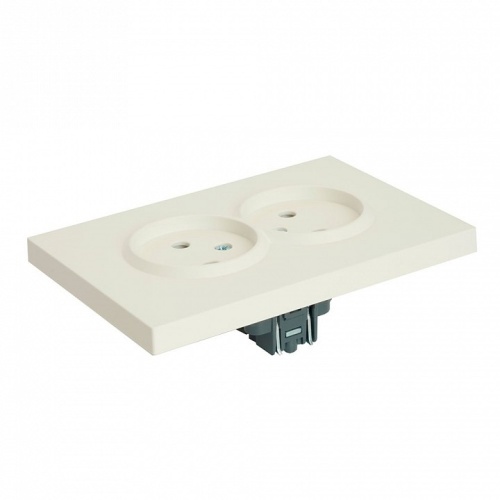 Розетка двойная без заземления и со шторкой Stekker Эмили 49877 в Нижнем Новгороде фото 2