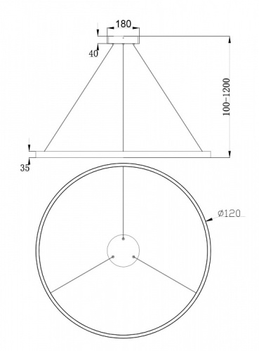 Подвесной светильник Maytoni Rim MOD058PL-L65B4K в Архангельске фото 4