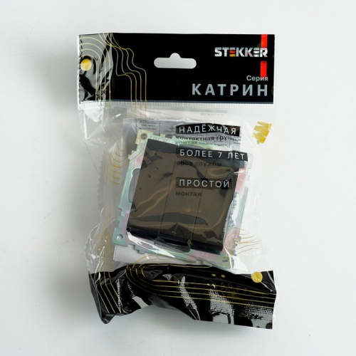 Выключатель трехклавишный без рамки Stekker Катрин 49172 в Нижнем Новгороде фото 3