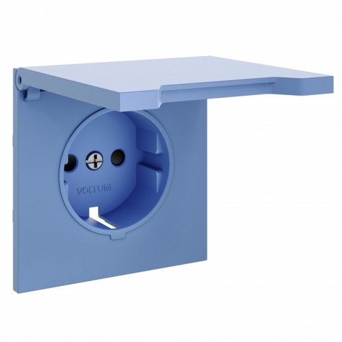 Накладка для розетки с заземлением и со шторками с крышкой Voltum S70 VLS000815 в Нижнем Новгороде фото 6