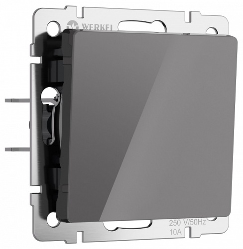 Выключатель одноклавишный без рамки Werkel графит акрил W1110044 в Нижнем Новгороде