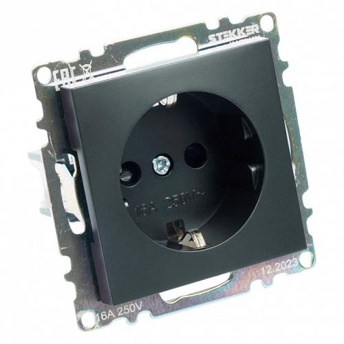 Розетка с заземлением и со шторкой, без рамки Stekker Катрин 39610 в Нижнем Новгороде фото 2