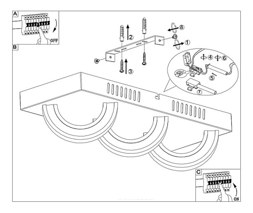 Накладной светильник Globo Mangue 67062-3 в Нижнем Новгороде фото 3