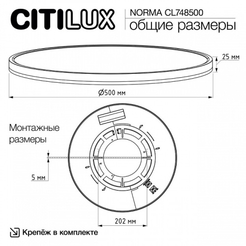 Накладной светильник Citilux Norma CL748500 в Светлом фото 10