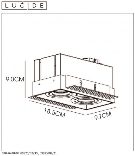 Встраиваемый светильник Lucide Trimless 09925/02/30 в Сургуте фото 5