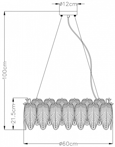 Подвесная люстра Arte Lamp Evie A4052SP-8SG в Нижнем Новгороде фото 4