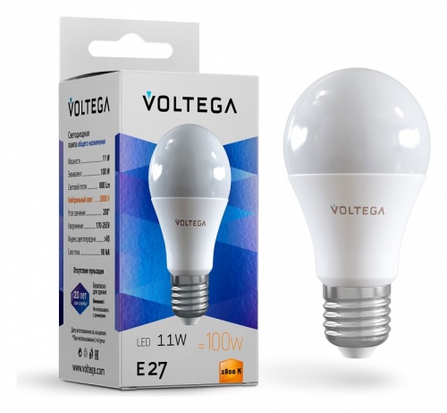 Лампа светодиодная Voltega Simple E27 11Вт 2800K 5737 в Яранске