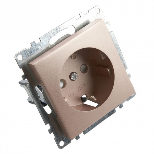 Розетка с заземлением и со шторкой, без рамки Stekker Катрин 39596 в Нижнем Новгороде фото 2