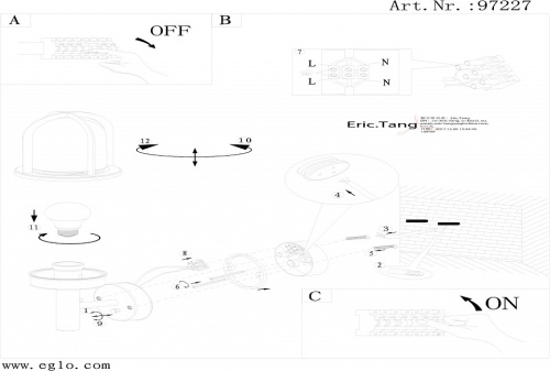 Светильник на штанге Eglo Paullo 97227 в Нижнем Новгороде фото 2