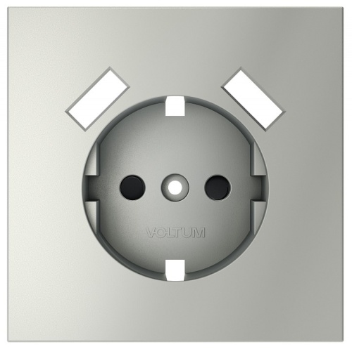 Накладка для розетки с заземлением и со шторками и 2хUSB type A Voltum S70 VLS000905 в Нижнем Новгороде